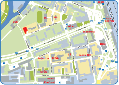 Mapa lokality – Nezvalova ulice v Olomouci
